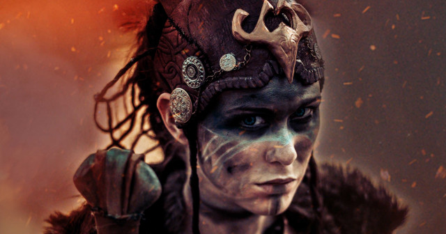 Woman horned headdress horns head free wallpaper for desktop - medium preview image