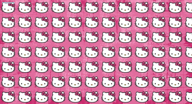 Pink hello kitty background white free wallpaper for desktop - medium preview image