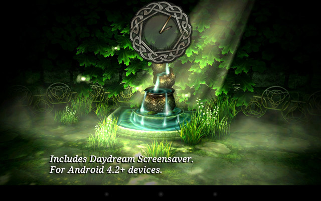 Clock fountain dark forest light free wallpaper for desktop - medium preview image