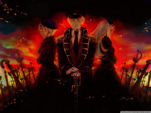 People field flowers red sky free wallpaper for desktop - medium preview image