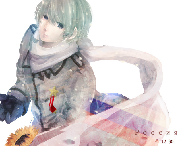 Woman scarf sunflower digital painting free wallpaper for desktop - medium preview image