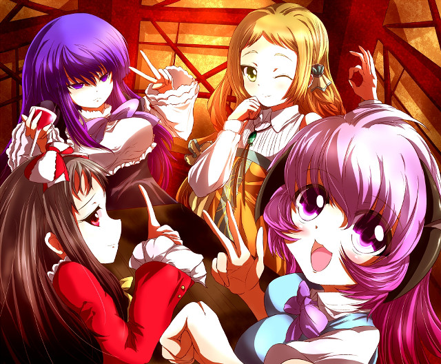 Girls group red ceiling red free wallpaper for desktop - medium preview image