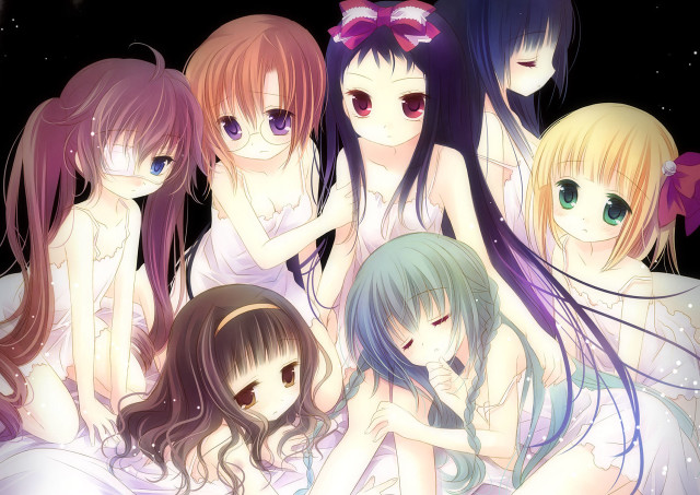 Girls bed arms around back free wallpaper for desktop - medium preview image