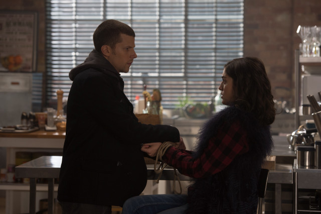 Man woman kitchen talking smiling free wallpaper for desktop - medium preview image