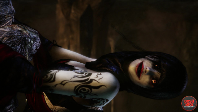 Woman bloody face black makeup free wallpaper for desktop - medium preview image