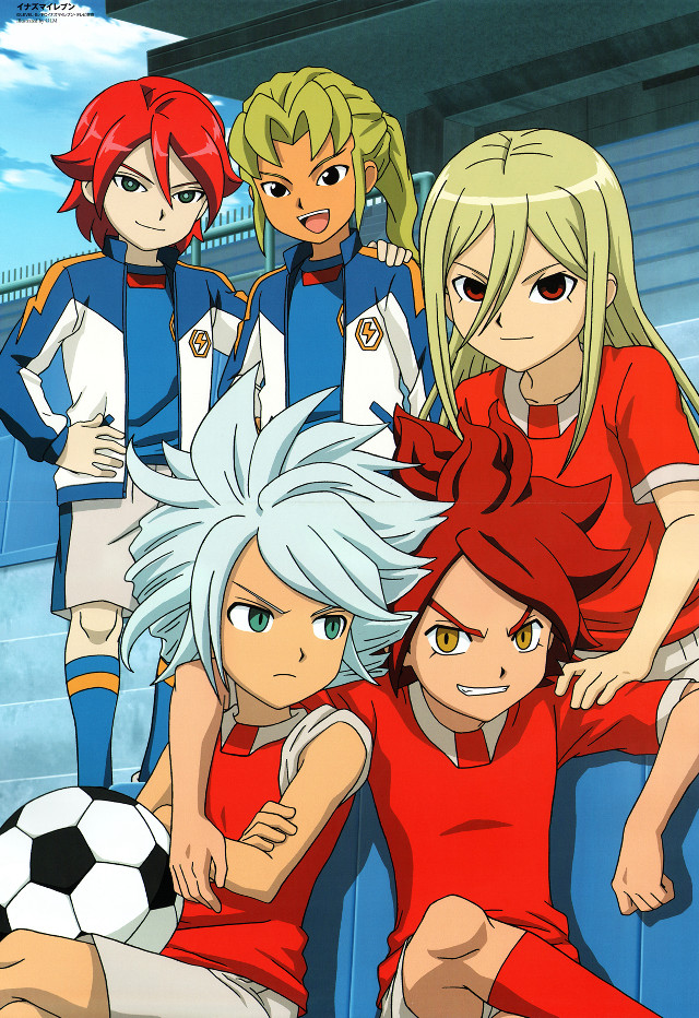 Anime characters soccer ball stadium free wallpaper for mobile - medium preview image