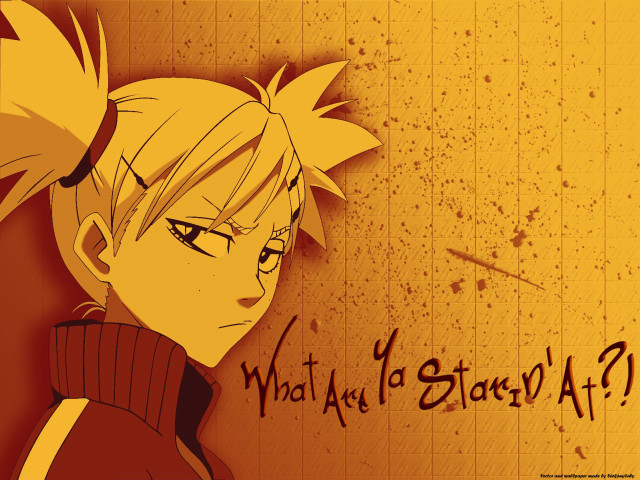 Anime character ponytail sweater casual free wallpaper for desktop - medium preview image