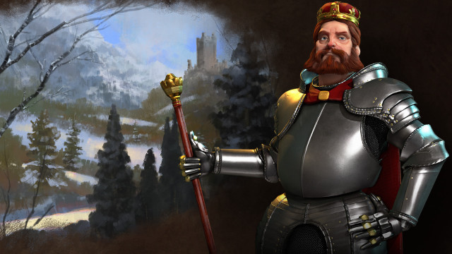 Man armor sword shield snowy free wallpaper for desktop - medium preview image