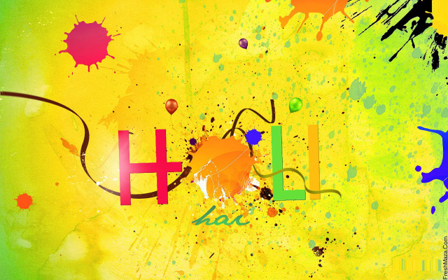 Colorful painting hello splash of free wallpaper for desktop - medium preview image