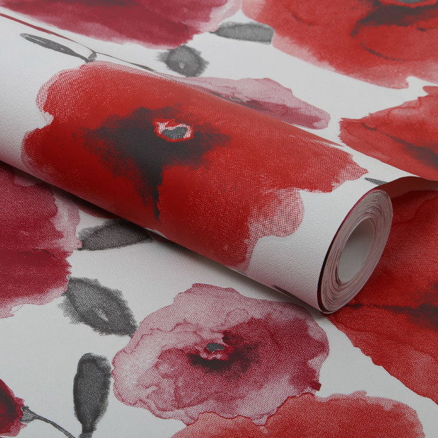 Red black flower wallpaper white free wallpaper for tablet - medium preview image