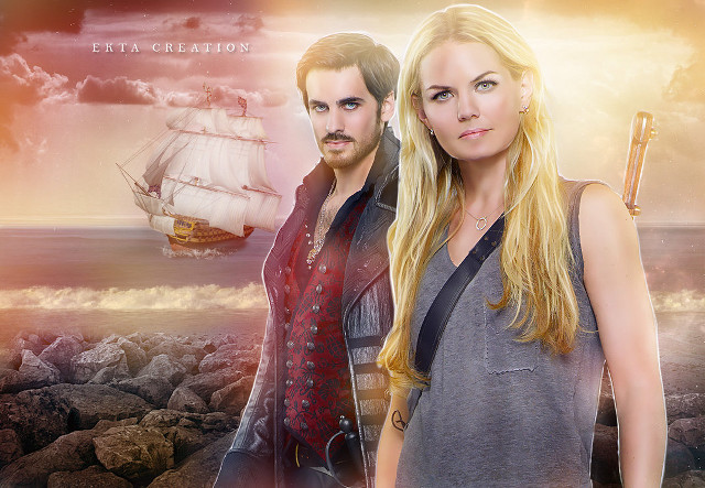 Man woman standing ship ocean free wallpaper for desktop - medium preview image