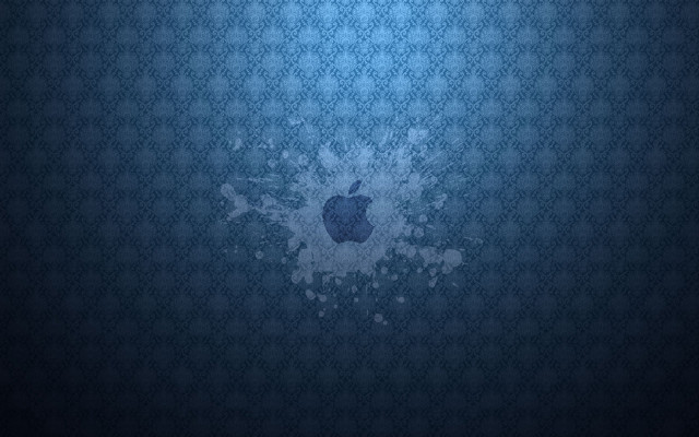 Apple logo blue background circles free wallpaper for desktop - medium preview image