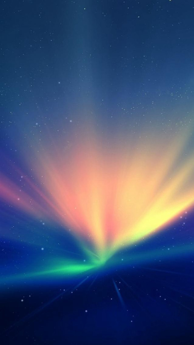 Colorful aurora borealis stars bright free wallpaper for mobile - medium preview image
