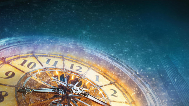 Clock closeup blurry background blue free wallpaper for desktop - medium preview image