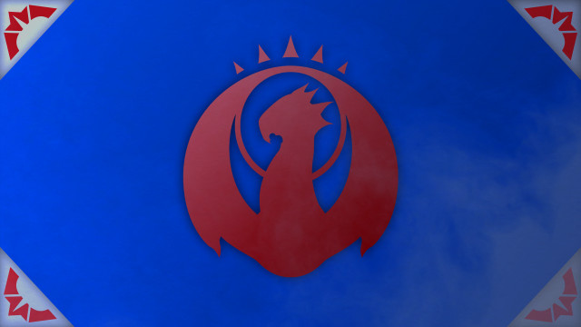 Red rooster blue background red free wallpaper for desktop - medium preview image