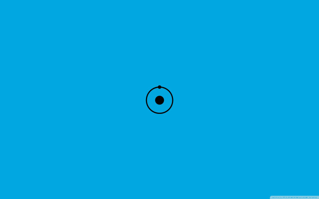 Blue background black circle center free wallpaper for desktop - medium preview image