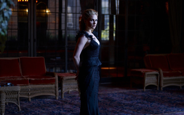 Woman black dress room chairs free wallpaper for desktop - medium preview image