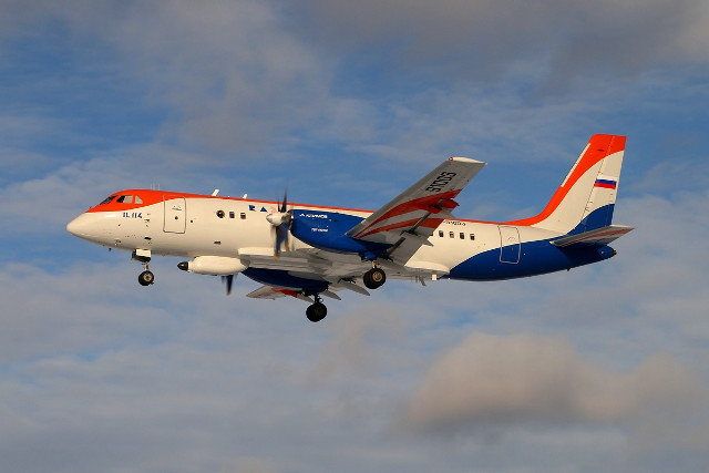 Small airplane cloudy sky landing free wallpaper for desktop - medium preview image