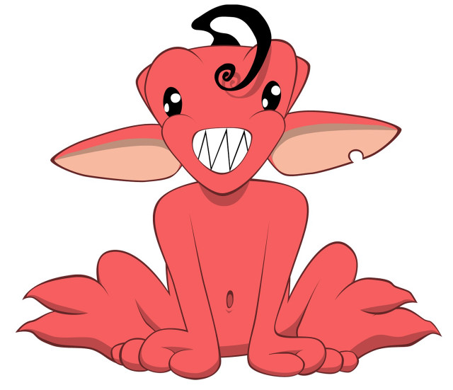 Cartoon character big toothy smile free wallpaper for desktop - medium preview image