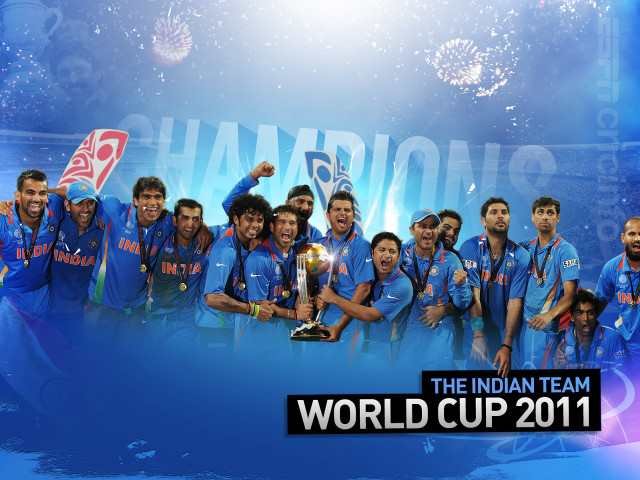 Indian team world cup #2011 free wallpaper for desktop - medium preview image