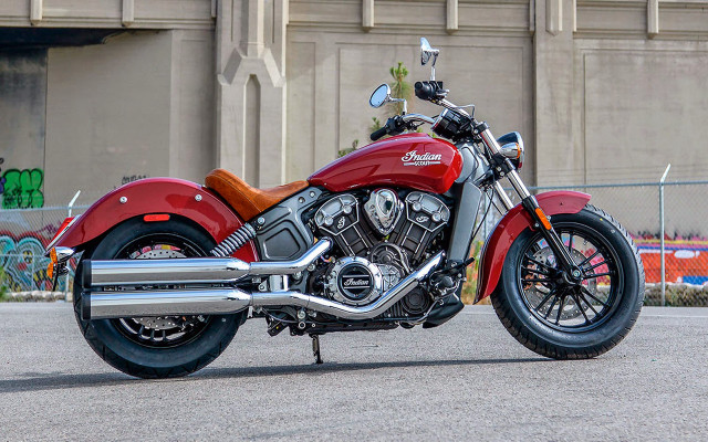 Red motorcycle graffiti building fence free wallpaper for desktop - medium preview image