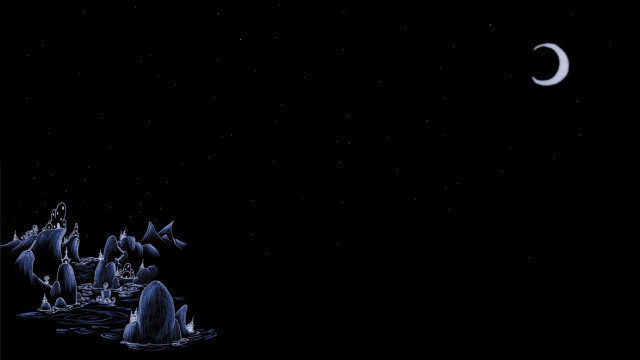 Beach group crescent moon full free wallpaper for desktop - medium preview image