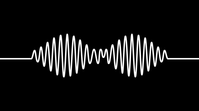 Black white sound wave outline free wallpaper for desktop - medium preview image