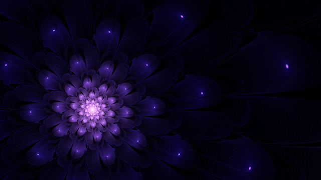 Purple hydrangea mandelbrot flower generative free wallpaper for desktop - medium preview image