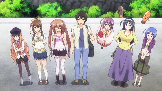 People line road trees rockwall free wallpaper for desktop - medium preview image