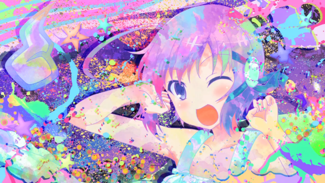 Pink haired girl bubbles sprinkles free wallpaper for desktop - medium preview image