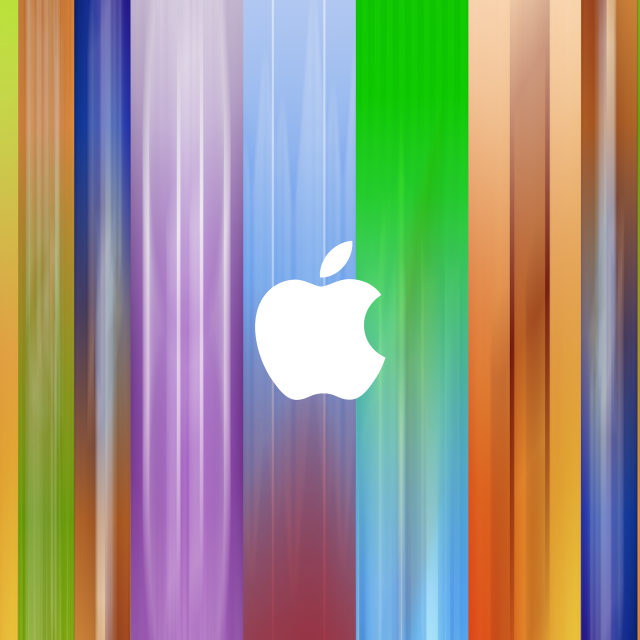Colorful apple logo multicolored background free wallpaper for tablet - medium preview image