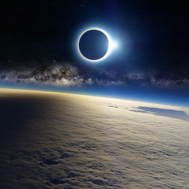 Solar eclipse earth horizon view #6 free wallpaper for tablet - medium preview image