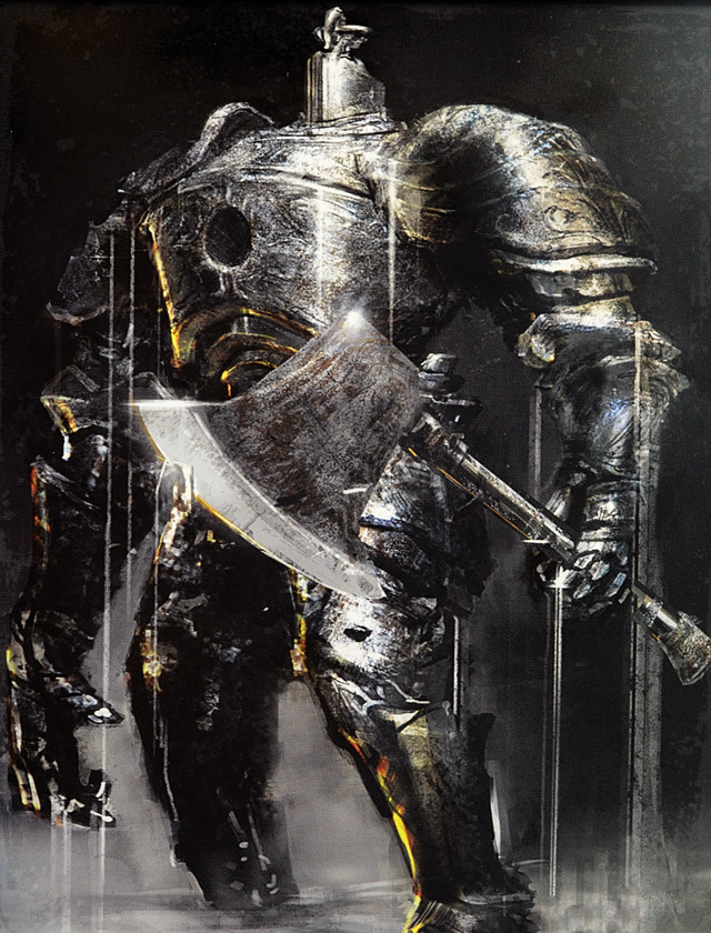 Knight holding sword painting artwork free wallpaper for mobile - medium preview image