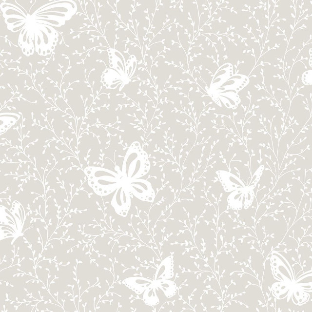 White butterfly pattern gray background free wallpaper for tablet - medium preview image