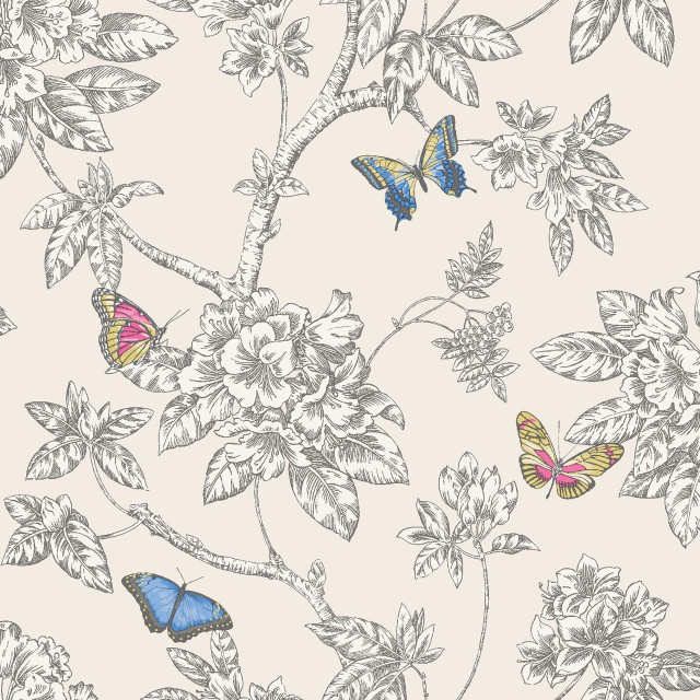 Butterflies flowers wallpaper colorful nature free wallpaper for tablet - medium preview image