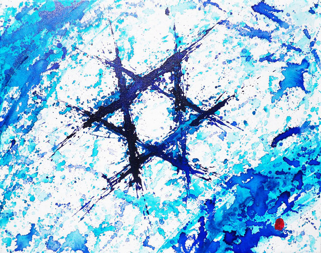 Blue white star of david free wallpaper for desktop - medium preview image