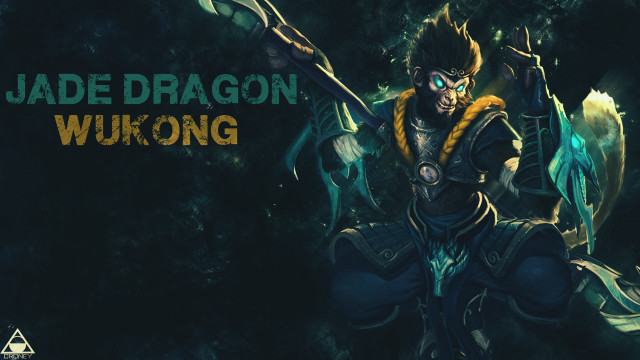 Jade dragon wuk kong sword free wallpaper for desktop - medium preview image
