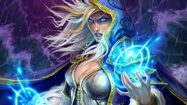 Woman costume blue lightning ball free wallpaper for desktop - medium preview image