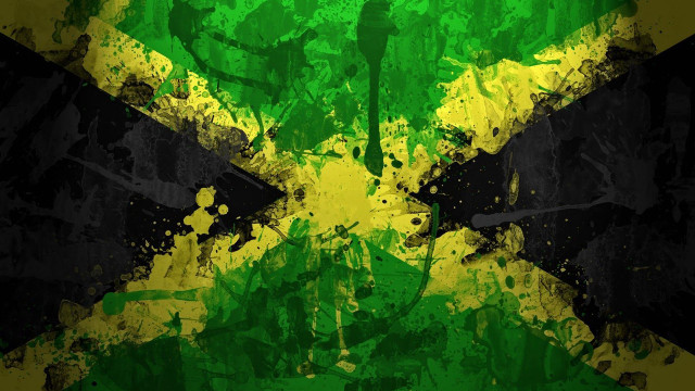 Jamaica flag grungy stripes arts free wallpaper for desktop - medium preview image