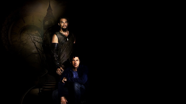 Two men dark room clock free wallpaper for desktop - medium preview image