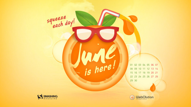 Calendar orange sunglasses summer fun free wallpaper for desktop - medium preview image
