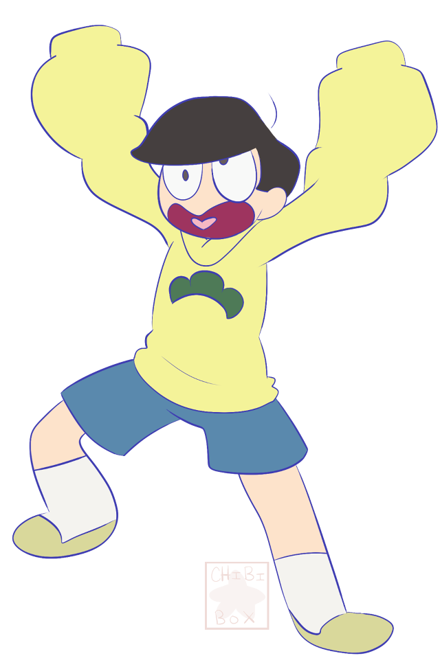 Cartoon hat yellowshirt blueshorts blackbackground free wallpaper for mobile - medium preview image