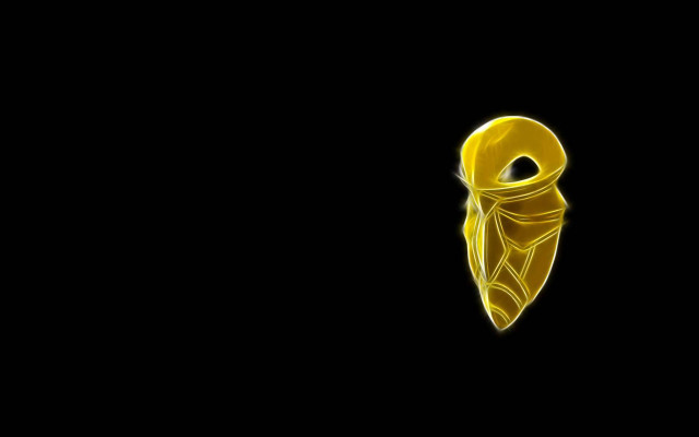 Yellow mask black background light free wallpaper for desktop - medium preview image