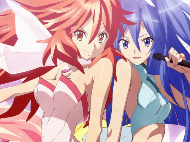 Anime girls long hair blue #19 free wallpaper for desktop - medium preview image