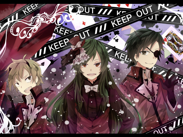 Anime couple snow signs keep free wallpaper for desktop - medium preview image