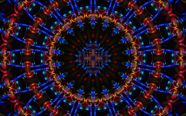 Colorful kaleiki black background blue free wallpaper for desktop - medium preview image