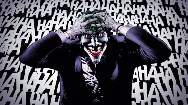 Joker costume man covering eyes free wallpaper for desktop - medium preview image