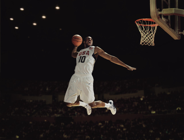 Man jumping dunk basketball stadium #3 free wallpaper for desktop - medium preview image
