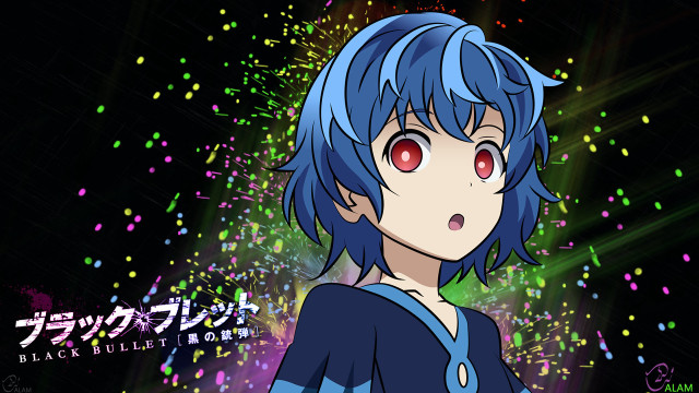 Anime blue hair red eyes free wallpaper for desktop - medium preview image