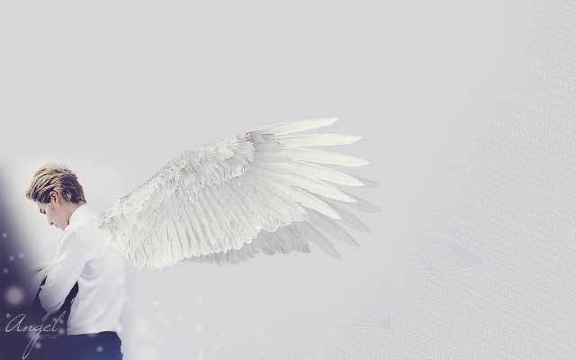 Man white shirt tie wings free wallpaper for desktop - medium preview image